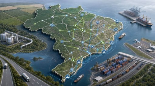 IBGE cria mapa inédito dos fluxos logísticos do Brasil